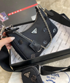 Сумка Prada женский кожа черный 77195-1