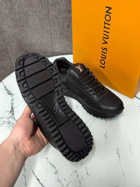 Мужские кроссовки Louis Vuitton мужской кожа черный 190433-5