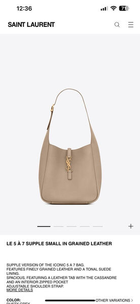 Сумка Saint Laurent женский кожа бежевый 143497-2