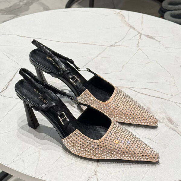 Туфли Saint Laurent женский кожа розовый 174024