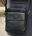 Мужская сумка мессенджер Bottega Veneta мужской кожа черный 42679-1