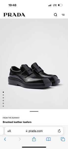 Лоферы Prada женский кожа черный 147666-2