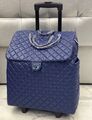 Чемодан Chanel женский нейлон синий 116419