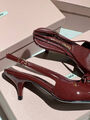 Туфли Miu Miu женский кожа бордовый 146895-2