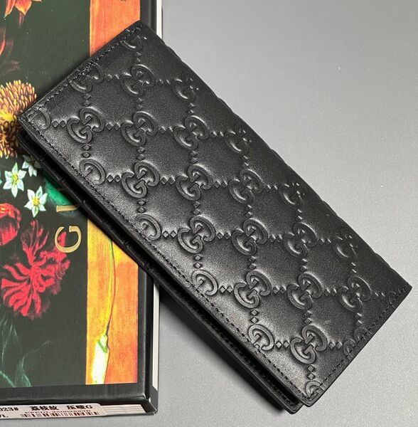 Мужской портмоне Gucci мужской кожа черный 154015