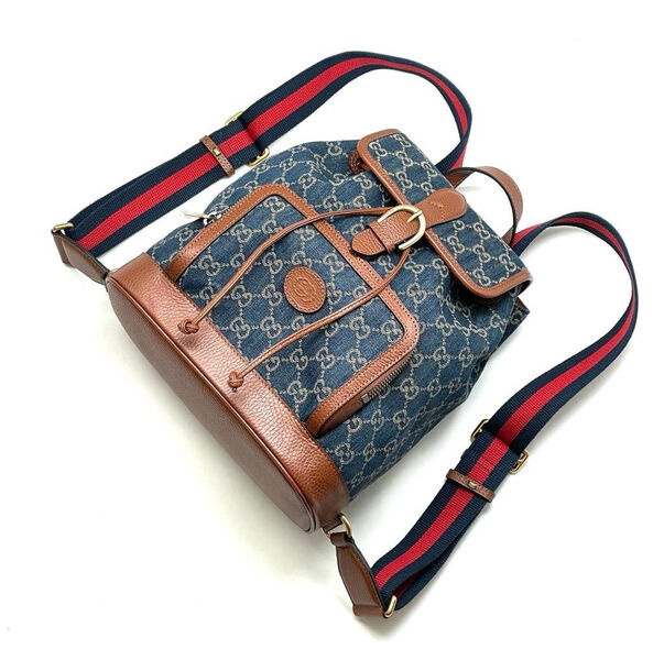 Рюкзак Gucci женский кожа синий 99386-2