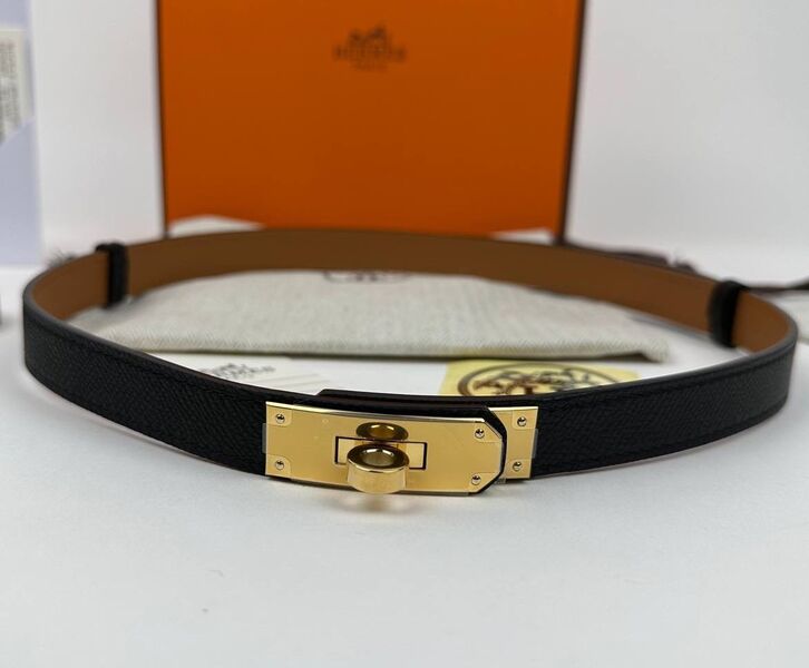 Женский ремень Hermès женский кожа черный 119730