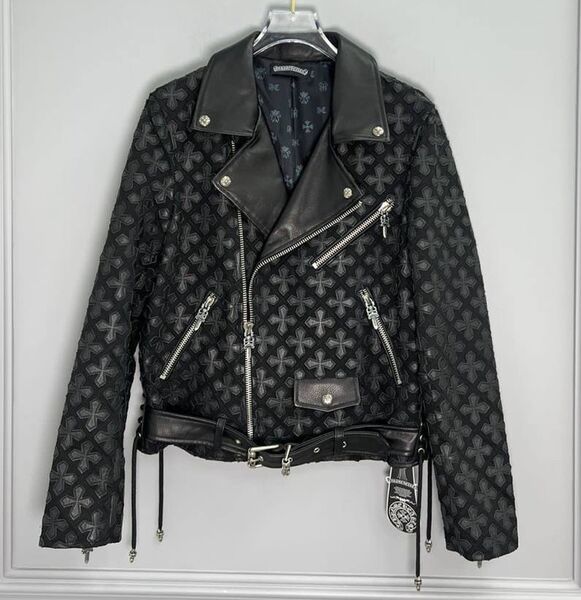 Куртка Chrome Hearts женский кожа черный 141102