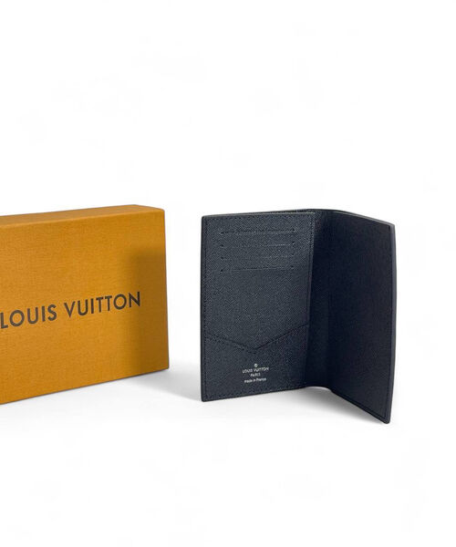 Обложка на паспорт Louis Vuitton мужской канва черный 149887-3