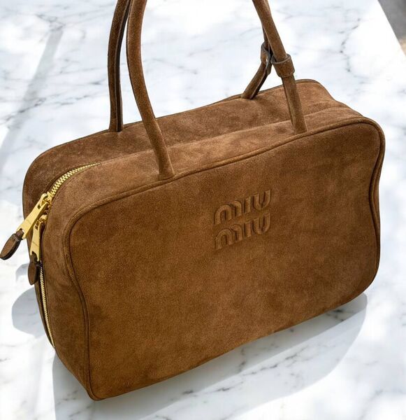 Сумка Miu Miu женский замша бежевый 165049