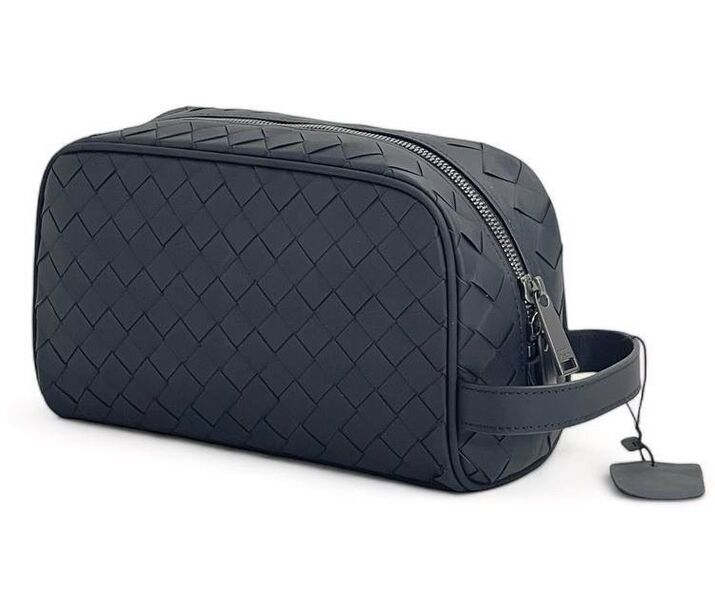 Мужской несессер косметичка Bottega Veneta мужской кожа черный 149993