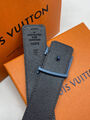 Мужской ремень Louis Vuitton мужской кожа синий 176183-3
