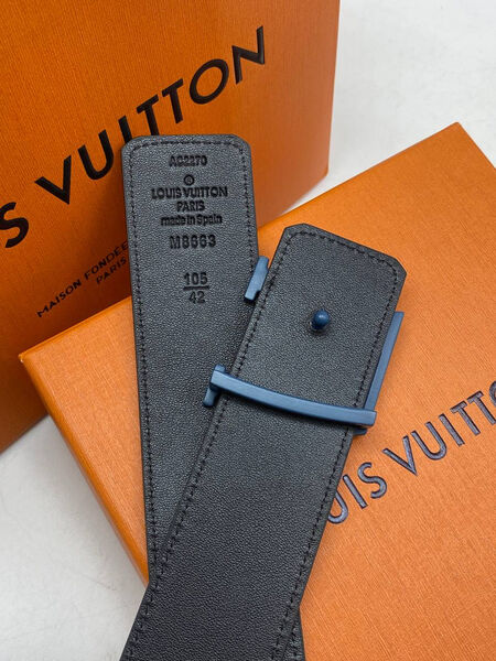 Мужской ремень Louis Vuitton мужской кожа синий 176183-3
