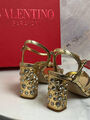 Босоножки Valentino женский кожа бронзовый 180886-2