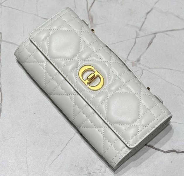 Клатч Christian Dior женский кожа белый 174995