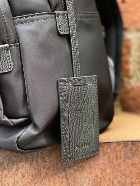 Мужской рюкзак Prada мужской нейлон черный 53373-4