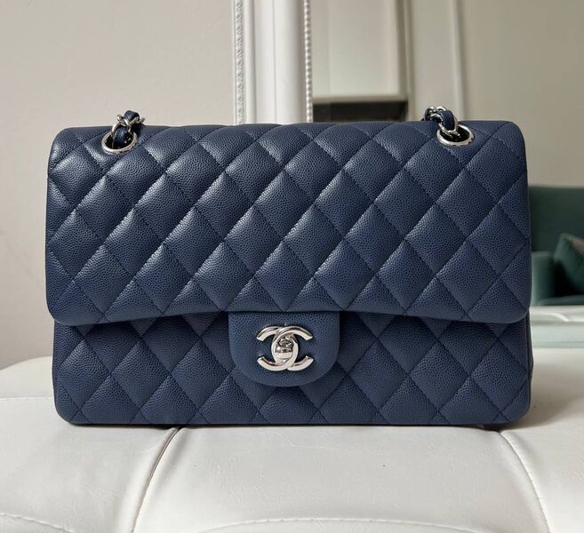 Сумка Chanel 2.55 женский кожа синий 146988