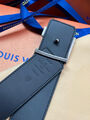 Мужской ремень Louis Vuitton мужской кожа черный 121136-3