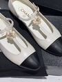 Балетки Chanel женский кожа белый 138646-3