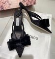 Шлепки Jimmy Choo женский сатин черный 107368-1