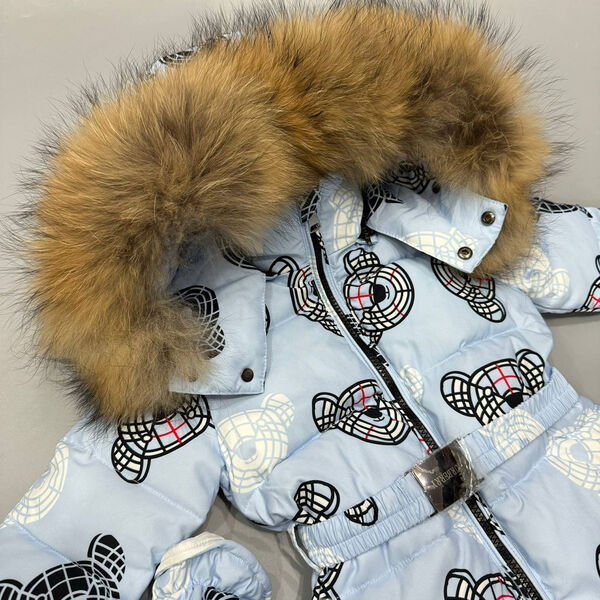 Детский комбинезон Burberry бирюзовый 166097-2