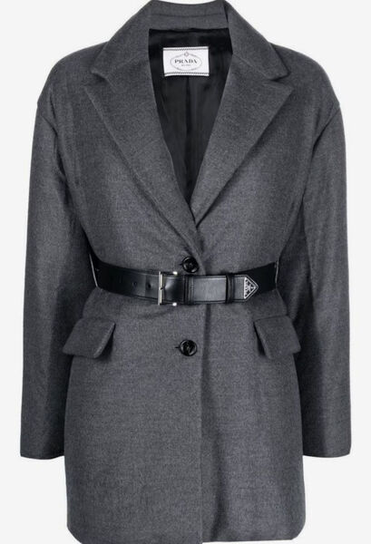 Пальто Prada женский графитовый 124140-2