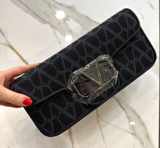 Сумка Valentino женский текстиль черный 102978