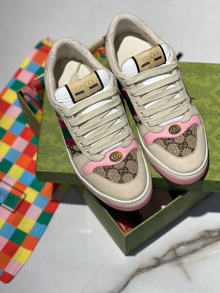 Кеды Gucci женский кожа swift светло-розовый 109708-4