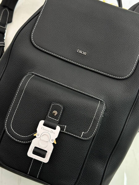 Мужской рюкзак Christian Dior мужской кожа черный 167103-4