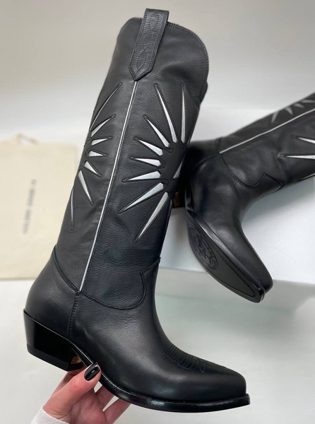 Сапоги Golden Goose женский кожа chèvre черный 67347