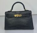 Сумка Hermèskelly 20 Mini женский кожа черный 138301-1