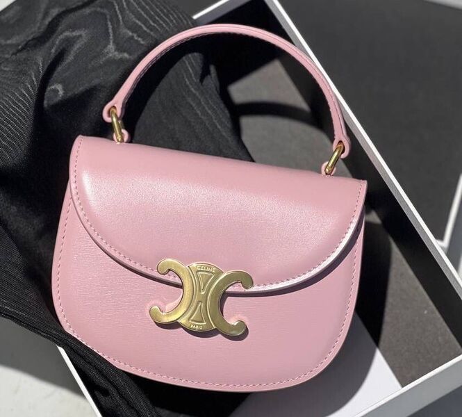 Сумка Celine женский кожа розовый 107395