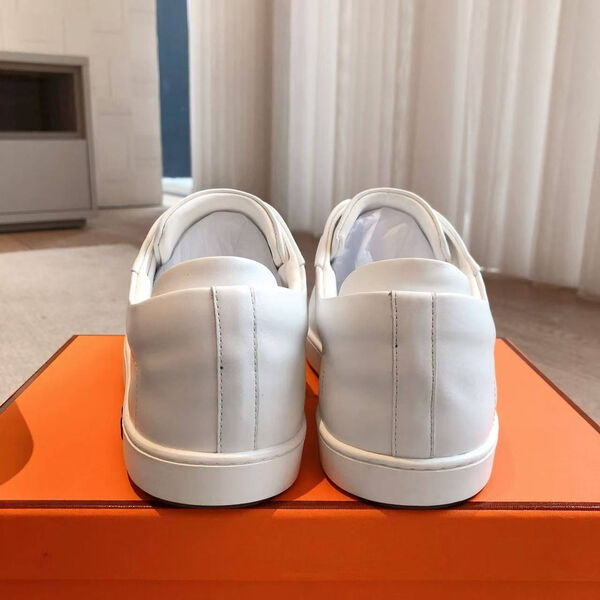 Мужские кеды Hermès мужской кожа белый 185088-5