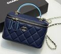Сумка Chanel женский кожа синий 187503-1