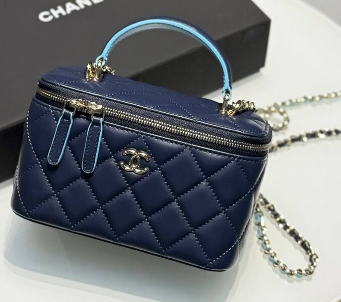 Сумка Chanel женский кожа синий 187503