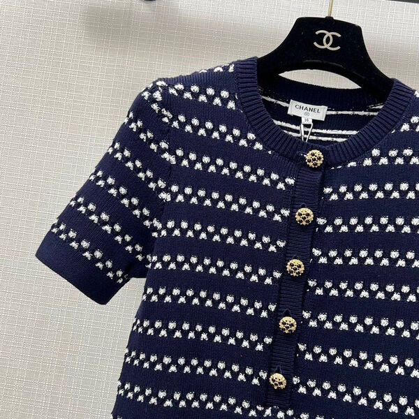 Футболка Chanel женский вязаная ткань синий 144954-2