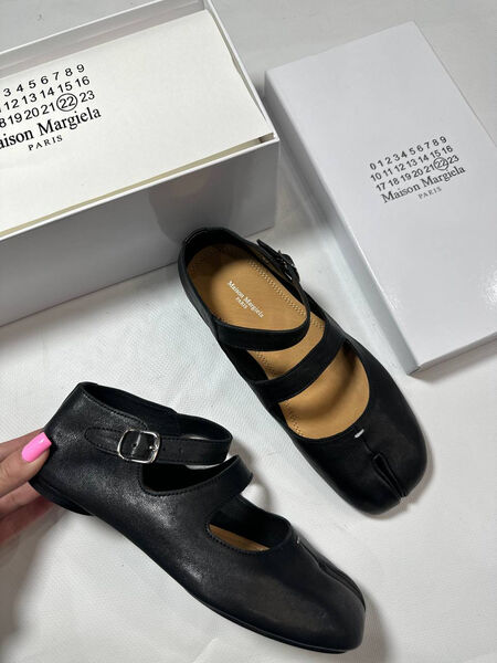 Балетки Maison Margiela женский кожа черный 148683-4