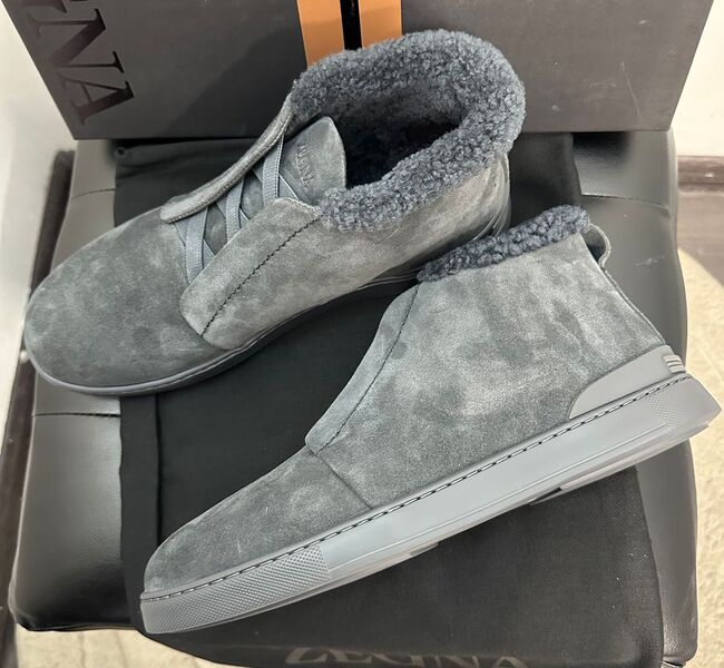 Мужские ботинки Zegna мужской замша графитовый 172177