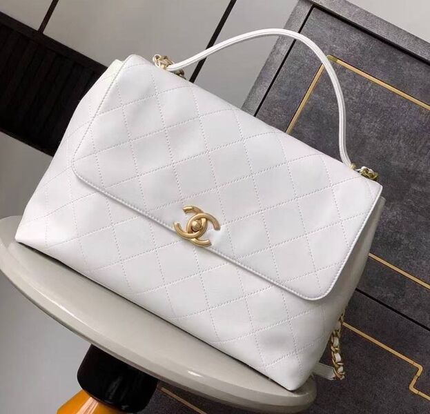 Сумка Chanel женский кожа белый 191155