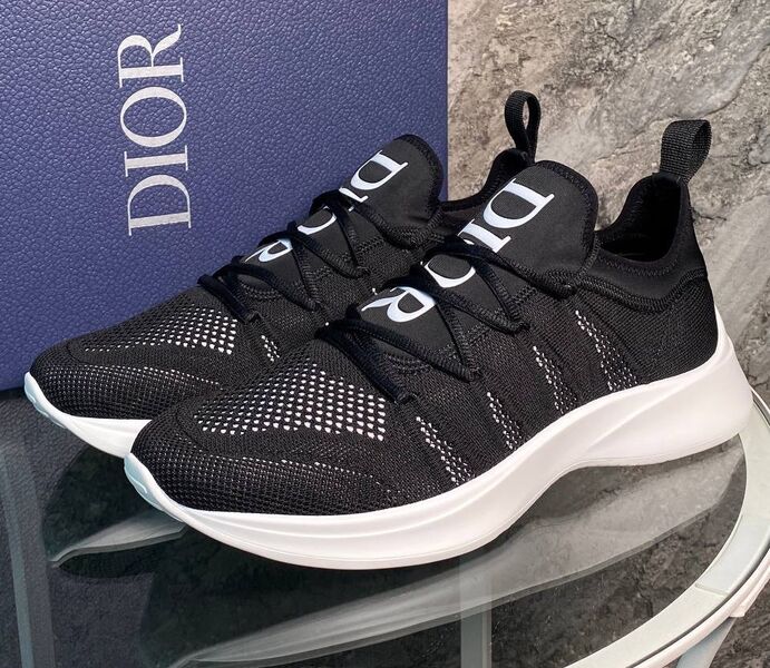 Мужские кроссовки Christian Dior мужской текстиль черный 154506