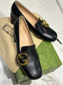 Лоферы Gucci женский кожа черный 96362-5