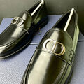 Мужские лоферы Christian Dior мужской кожа черный 145401-10