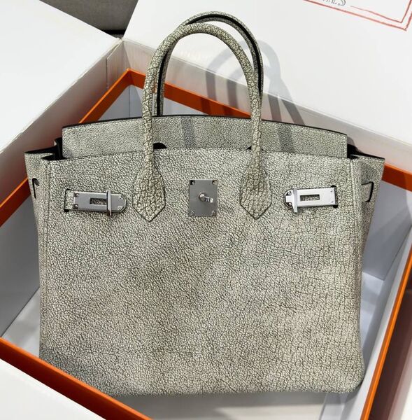 Сумка Hermès Birkin 25 женский кожа графитовый 171934