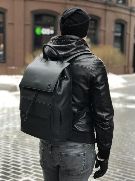 Рюкзак Loewe мужской кожа черный 65122-2