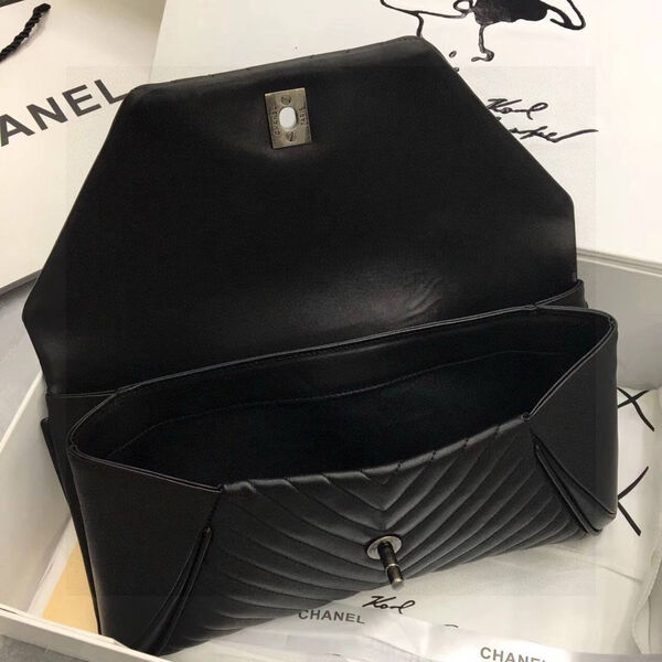 Сумка Chanel женский кожа черный 196549-3