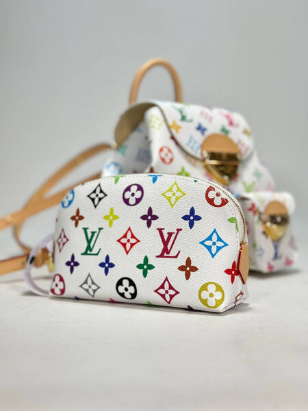Рюкзак Louis Vuitton женский кожа белый 175842-2