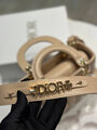Сумка Christian Dior Lady женский кожа бежевый 196373-5