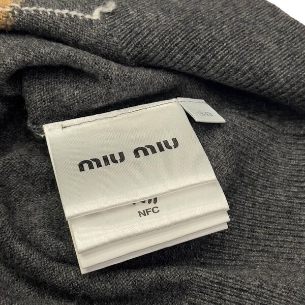 Поло Miu Miu женский вязаная ткань графитовый 163446-4