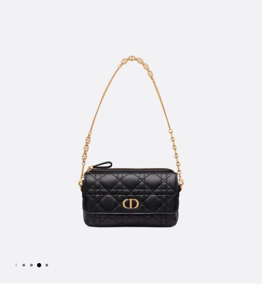 Сумка Christian Dior Caro женский кожа черный 119547-5