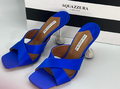Босоножки Aquazzura женский ткань синий 11795-8